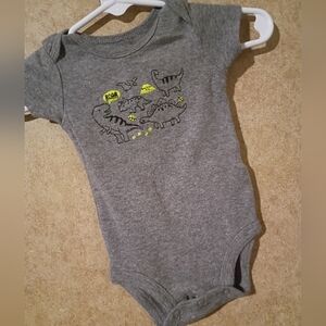 Carter's Gray Dinosaur Print Bodysuit